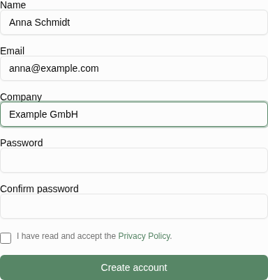 Registration form on eqannotator.com